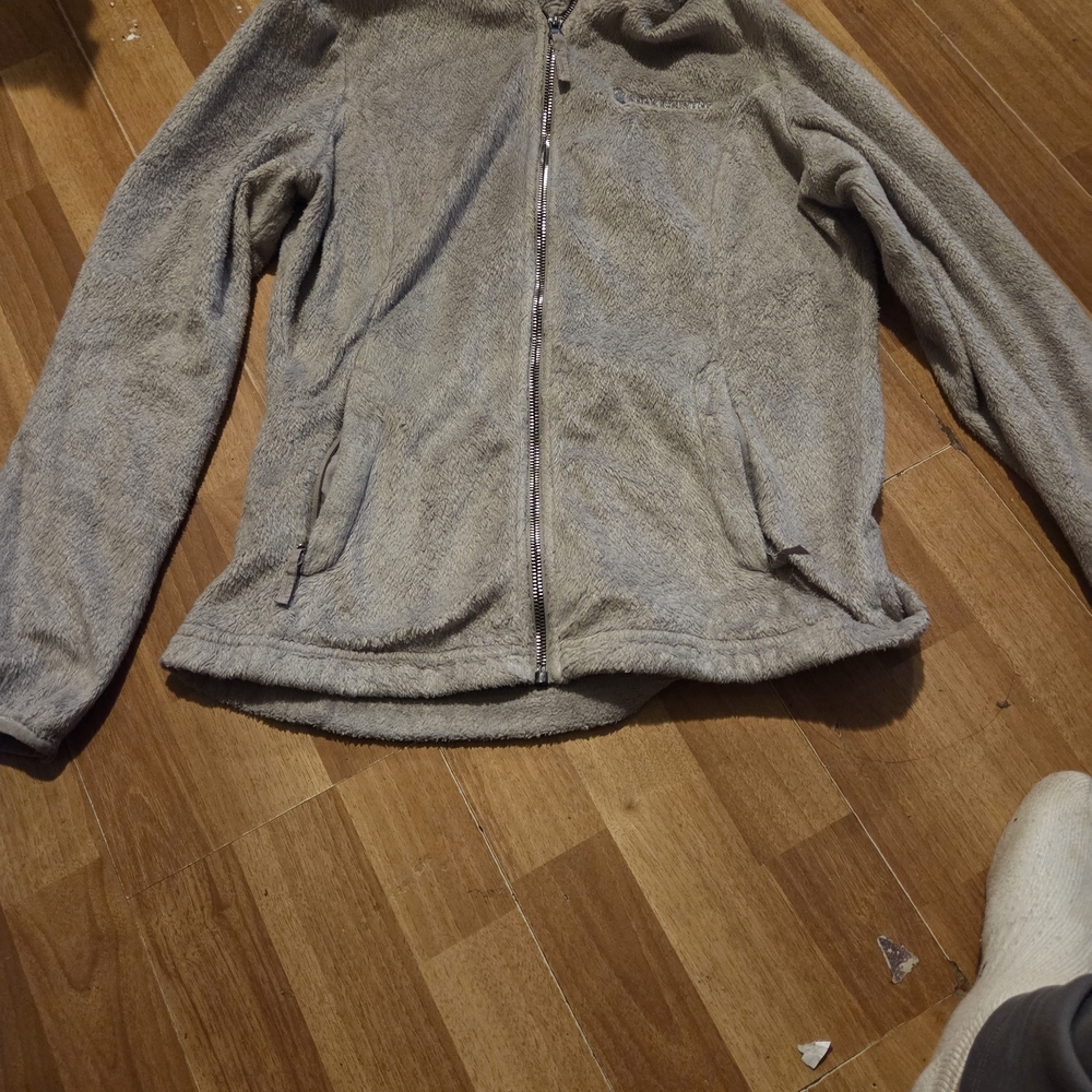 Cozy Taupe Fleece Zip-Up Jacket